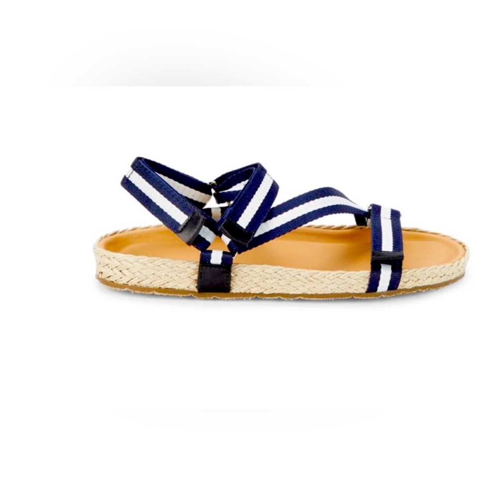 SAKS FIFTH AVENUE Fabiana Woven Leather Sandals: Navy